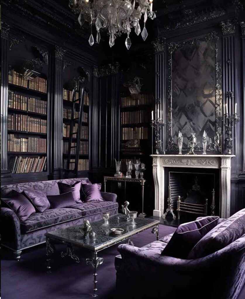 vampire aesthetic room purple