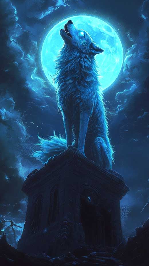 dark halloween wolf wallpaper for iphone