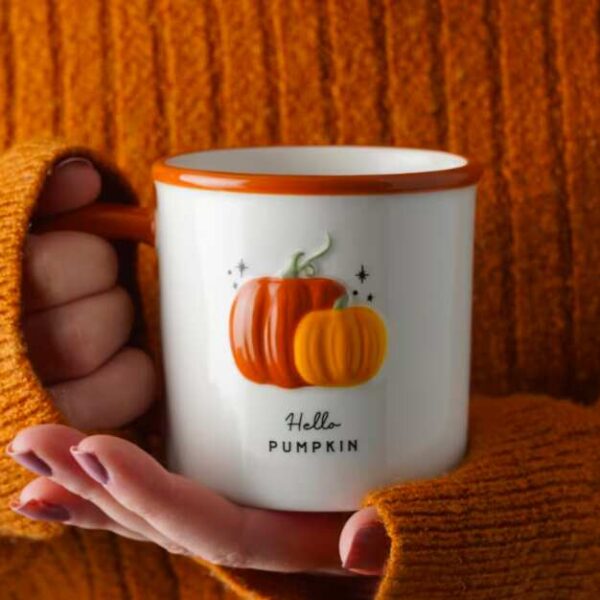 thumbnail image 2 of Spectrum Gilded Ceramic Coffee Mug – 16 Oz, Choose Design: Pumpkin, Sunflower, Bird, Poinsettia, Christmas 2 of 6