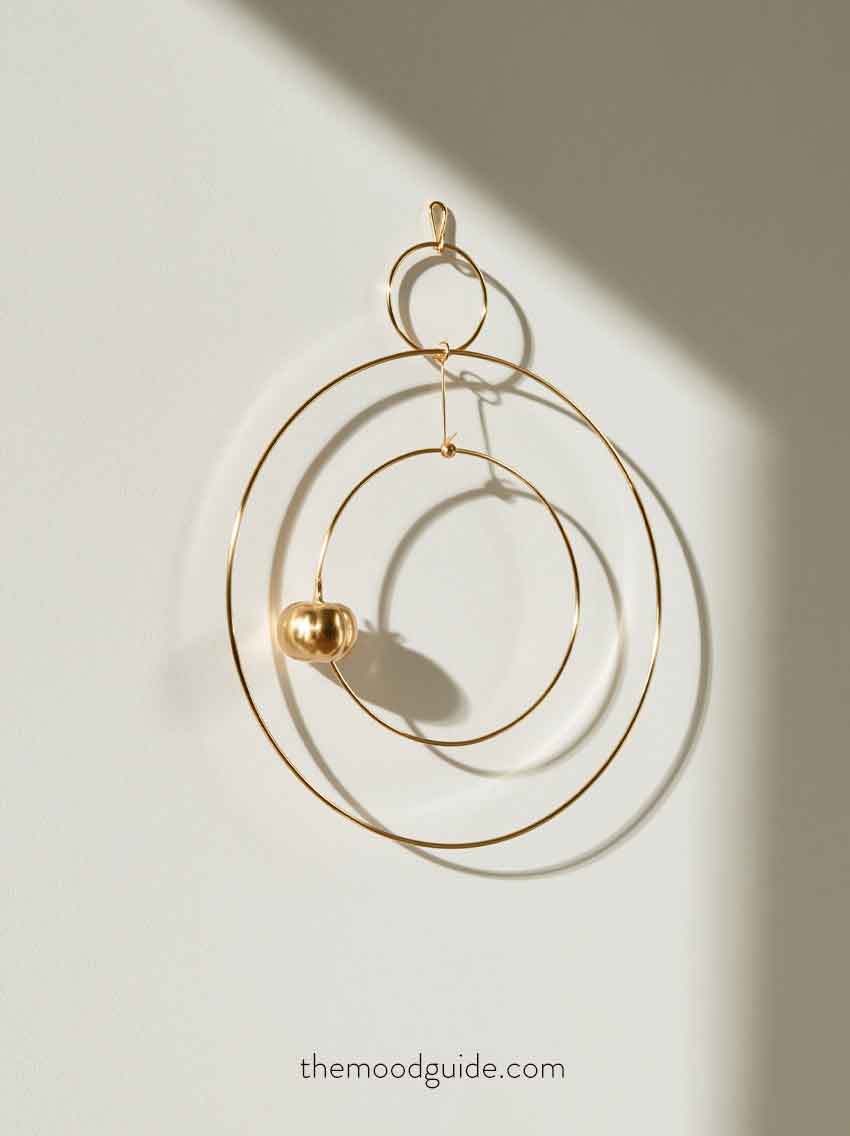 gold minimal metal hopp high end fall wreath