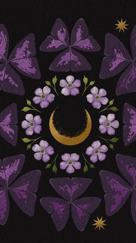 cute purple witchy wallpaper iphone moon