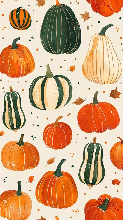 cute pumpkin pattern wallpaper for iphone