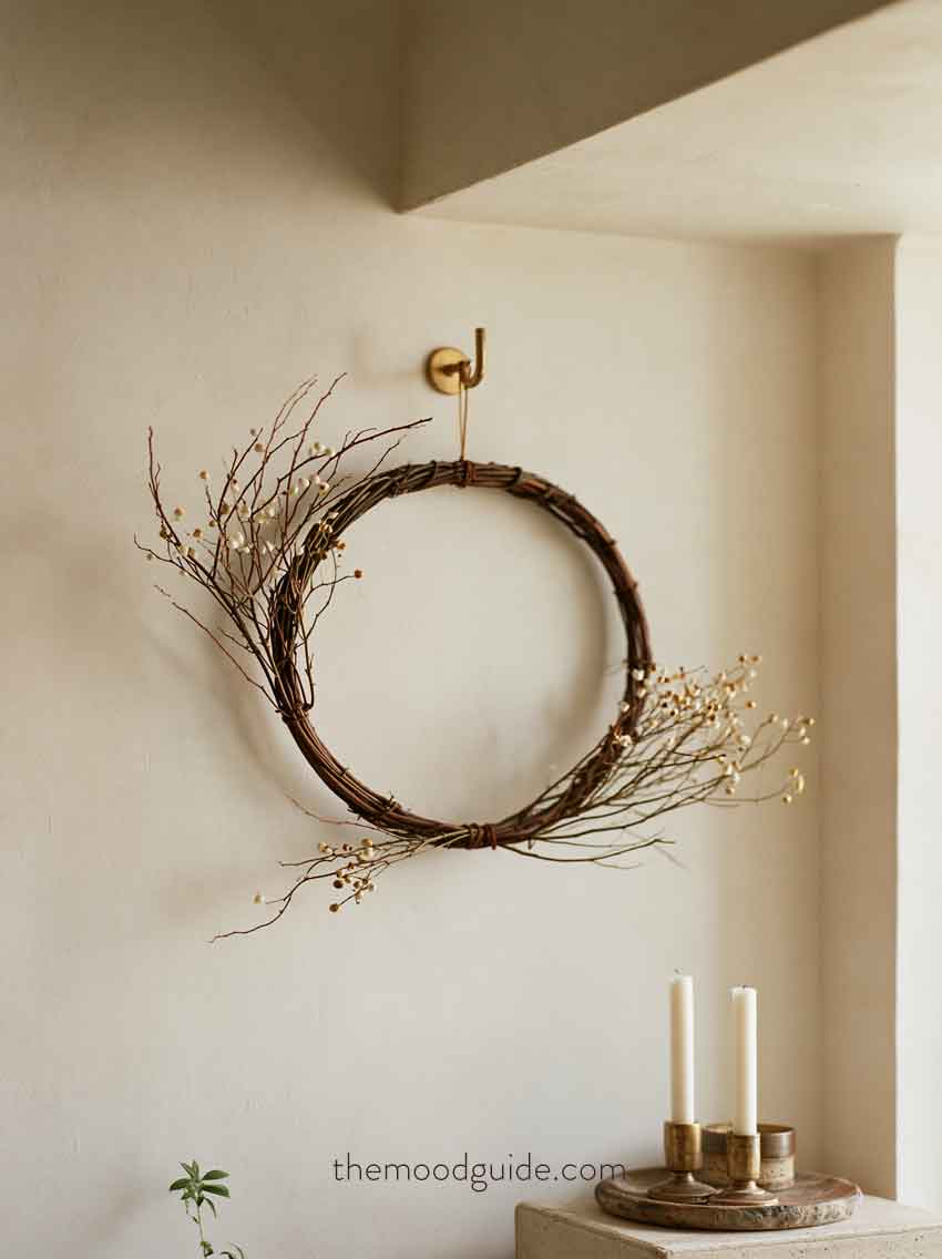 modern farmnouse netural natural elegant diy dall wreath decor
