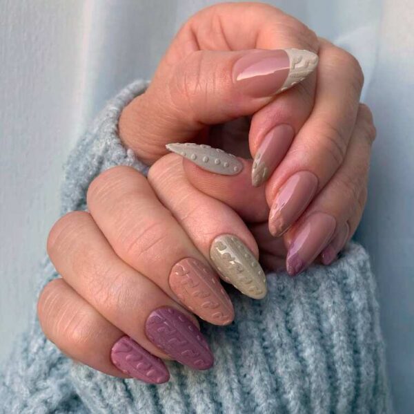 Sweater Nails: The Coziest Designs For A Warm Fall & Winter Manicure