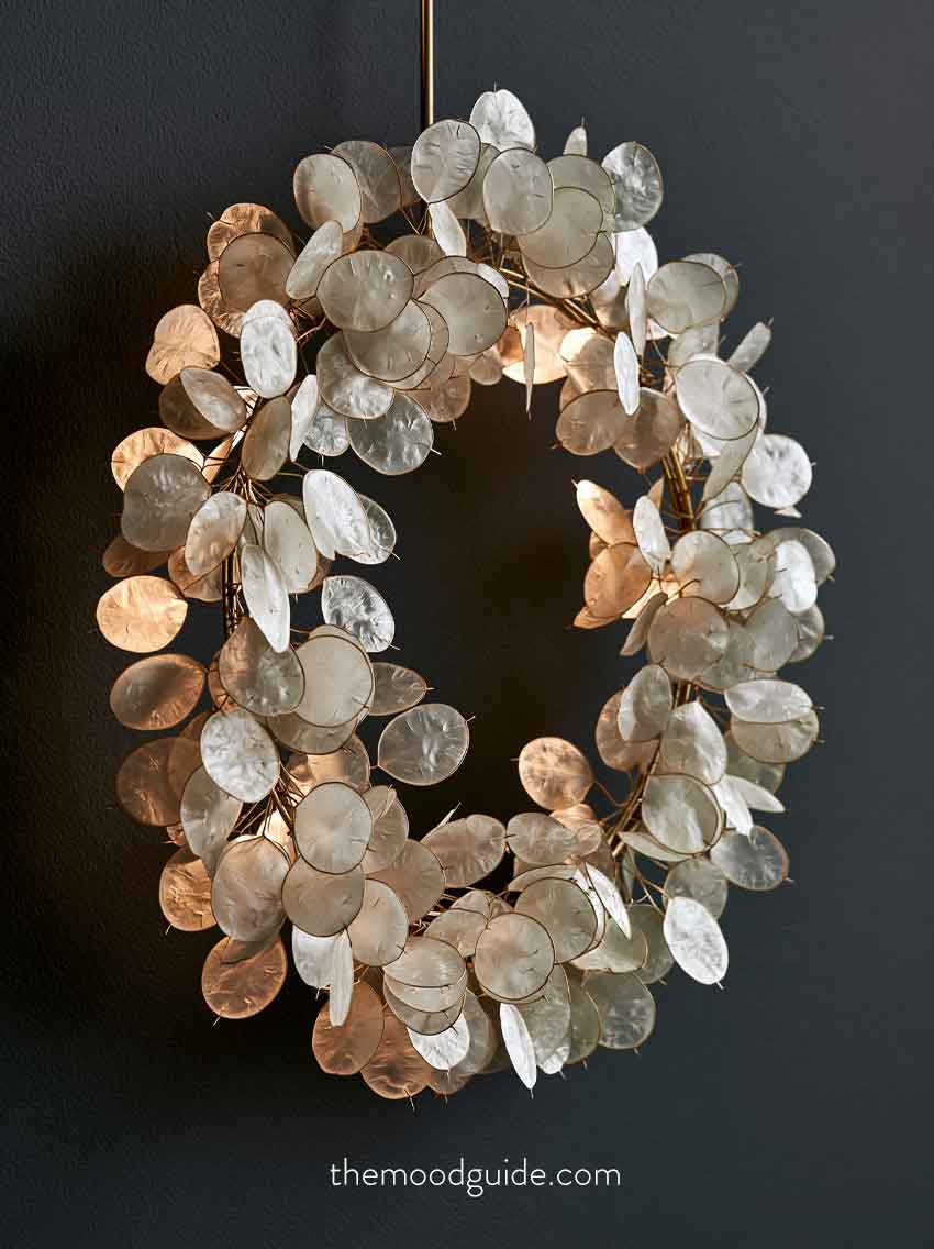 dried lunaria silver dollas fall wreath sim and high end elegant ideas
