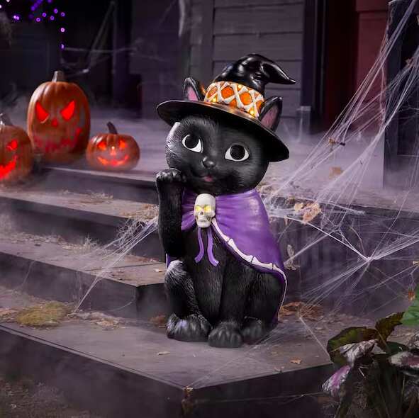 2.5 ft. Battery Operated LED Witch Cat