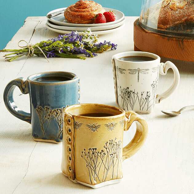 Pressed Wildflower Mugs Made in the USA