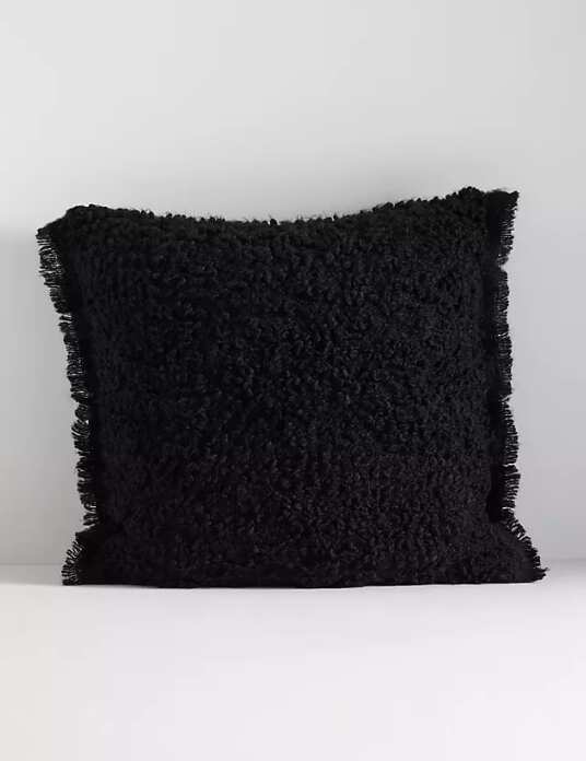 All-Black Bouclé Pillow