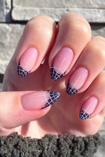 Spiderweb French tips