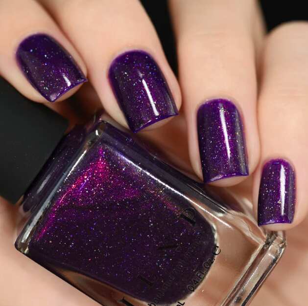 Holographic Dark Purple Nail Polish