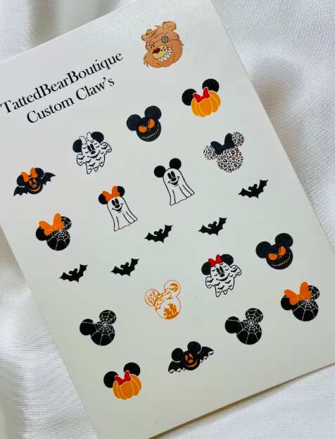 MICKEY mouse head halloween nail stickers