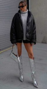 Metallic Boots Trend: How To Elevate Your Baddie Fall Outfits - The ...