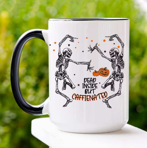 Dancing Skeletons Halloween Mug