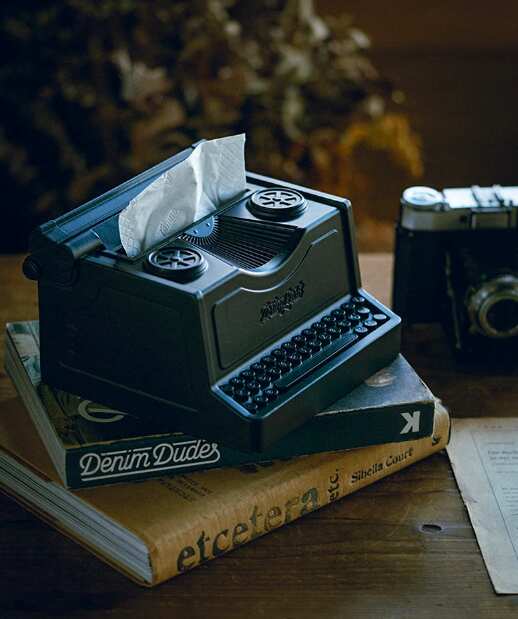Vintage Style Typewriter Tissue Box