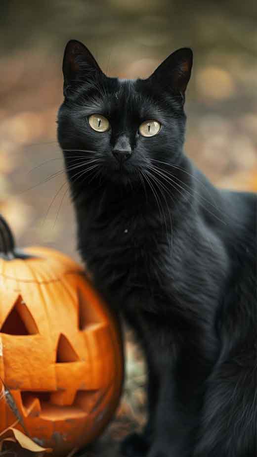 halloween black cat wallpaper for iphone