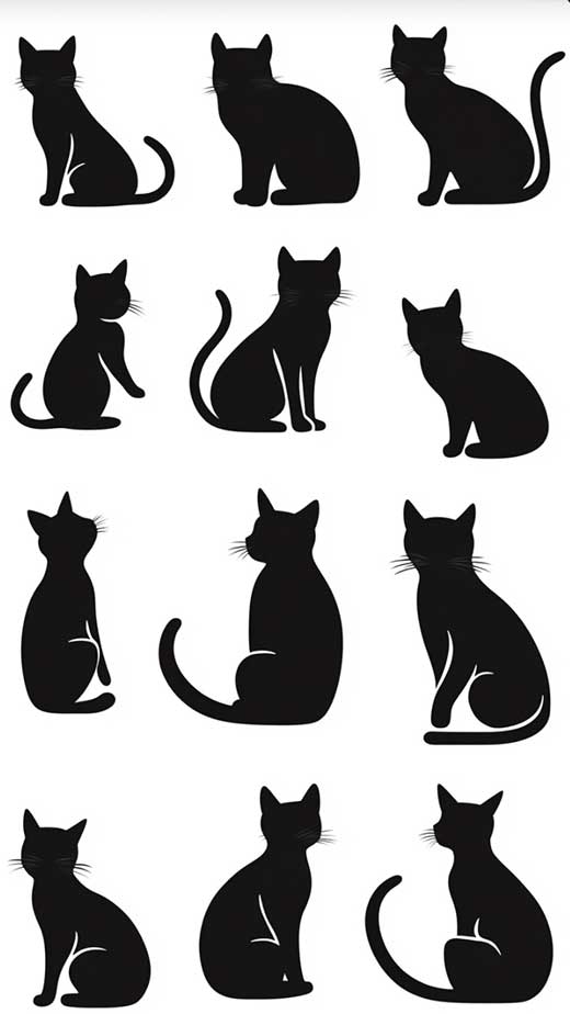 cute black cat wallpaper pattern for iphone