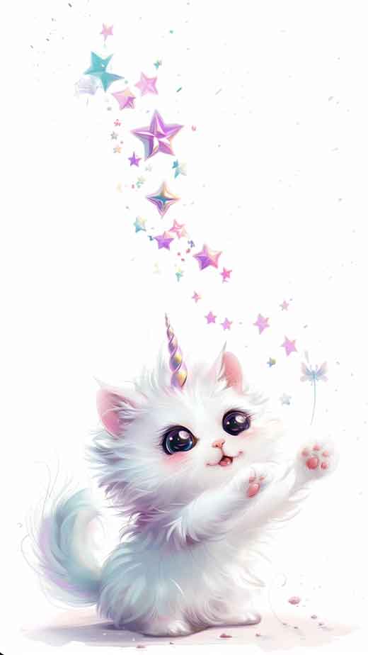 cute white cat wallpaper for iphone