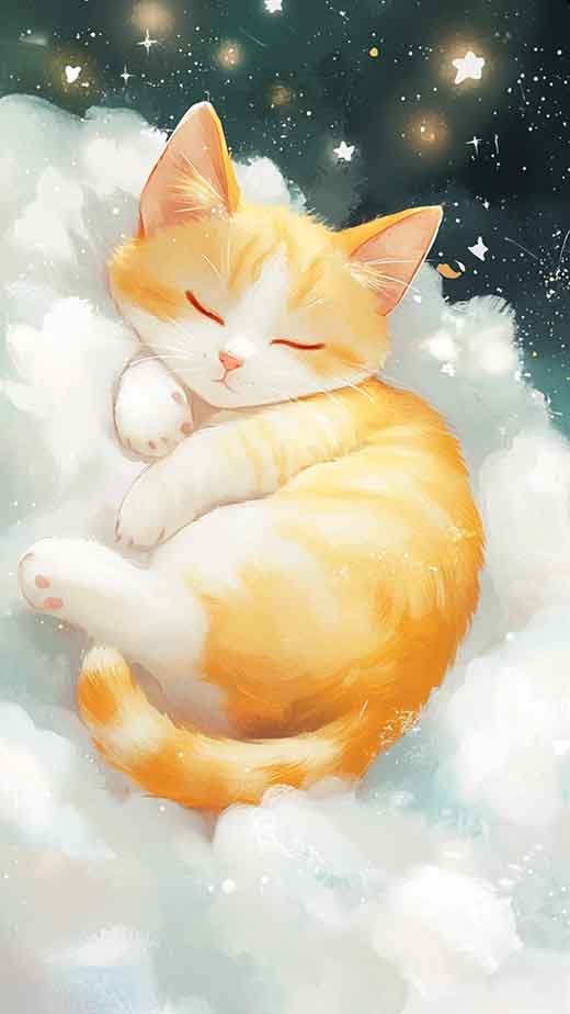 orange cat wallpaper