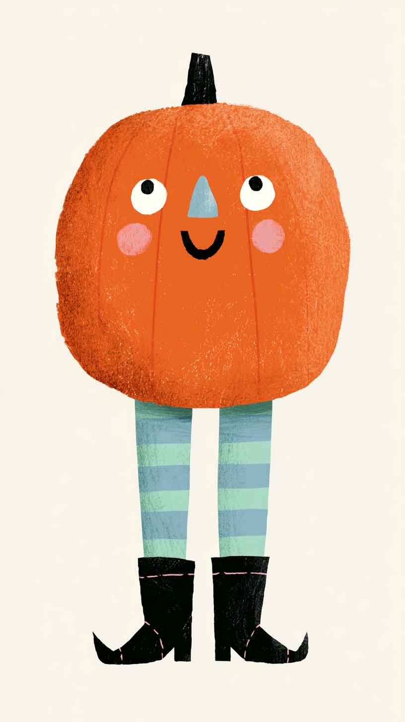cute orange wallpaper iphone cartoon pumpkin