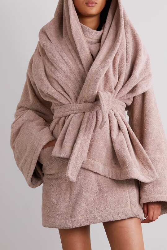 Asymmetric Luxurious Plush Robe by Alaïa