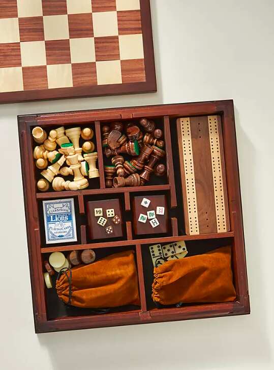 Chess 7-in-1 Deluxe Wood Game Set