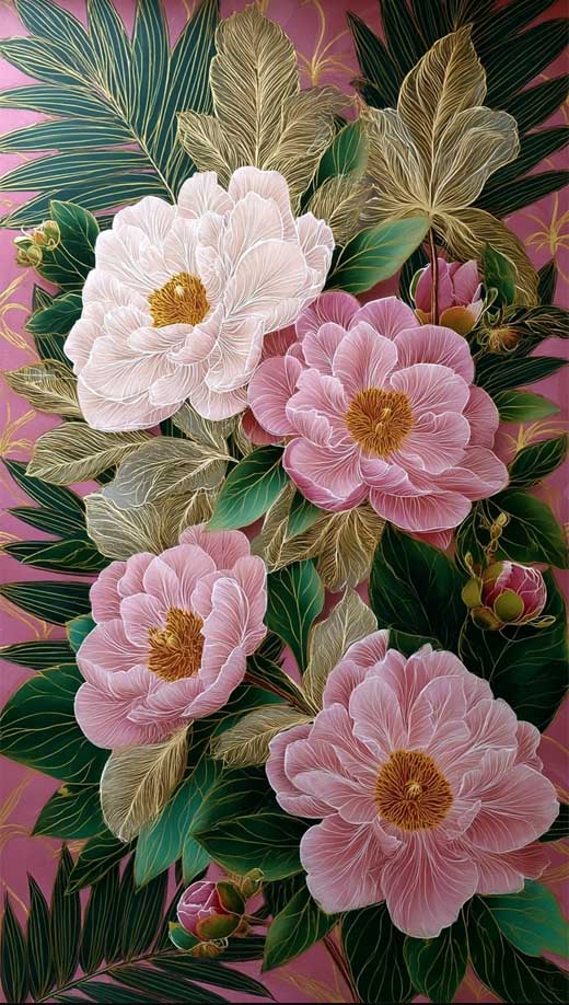 floral pink boho wallpaper iphone