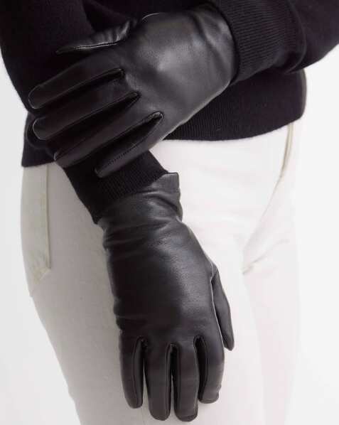 Lined Cashmere Leather Gloves