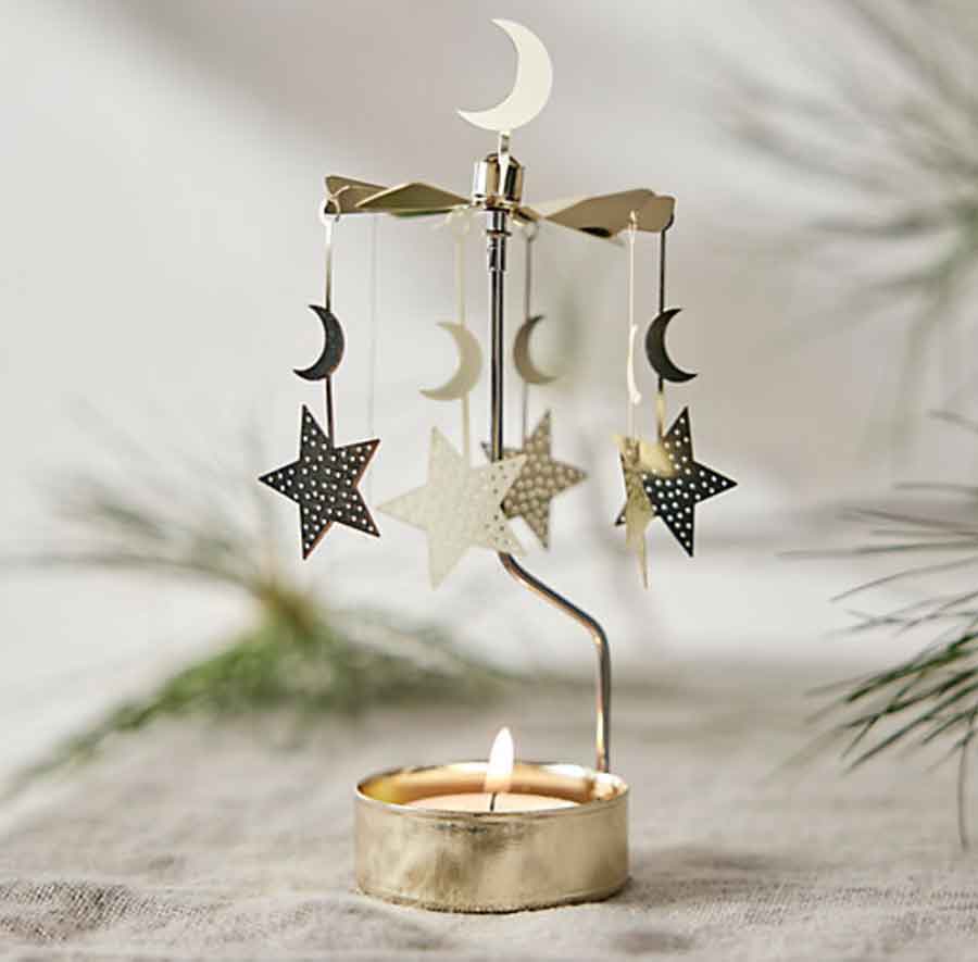 gold witchy christmas decor