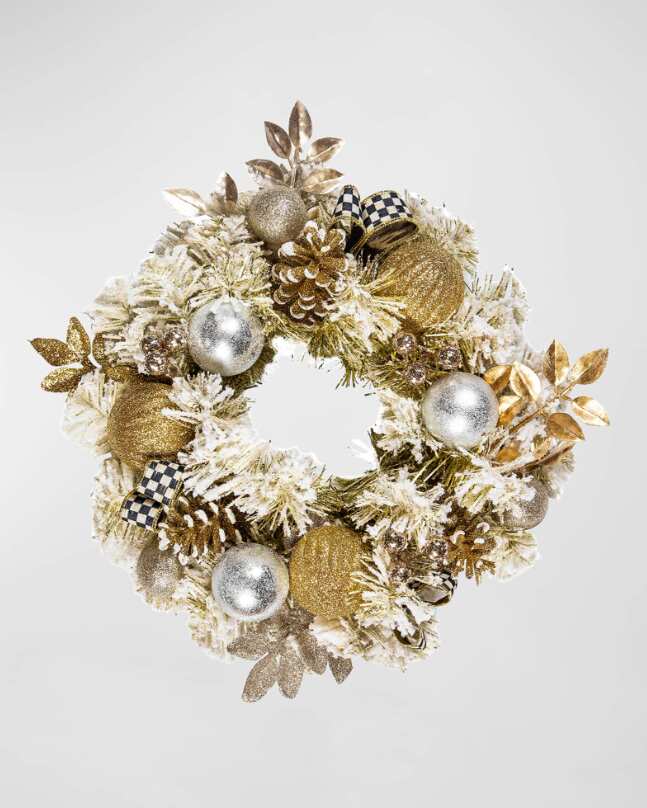 Mackenzie-Childs Mini Gold Christmas Wreath