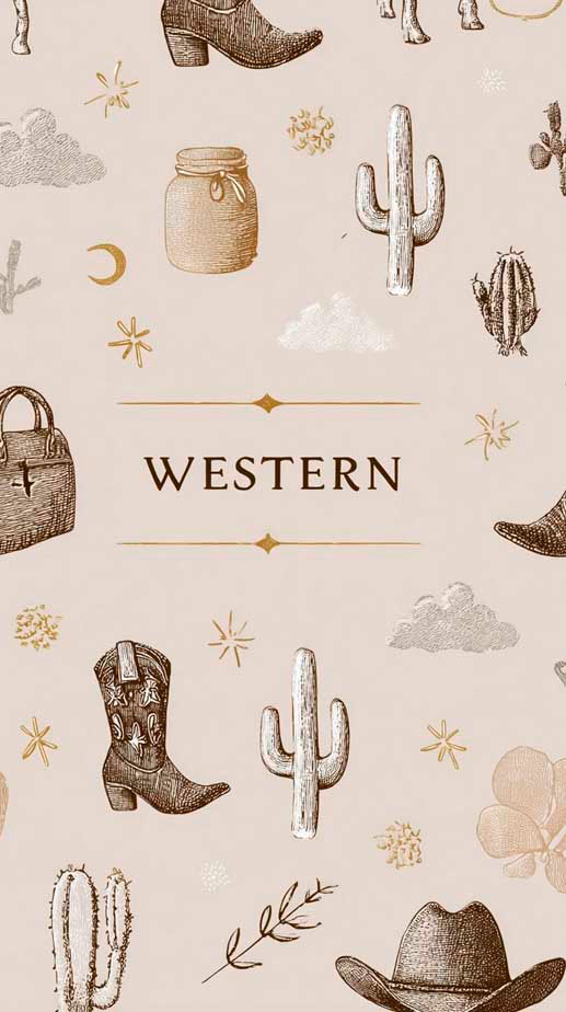 cute western boho phone wallpaper