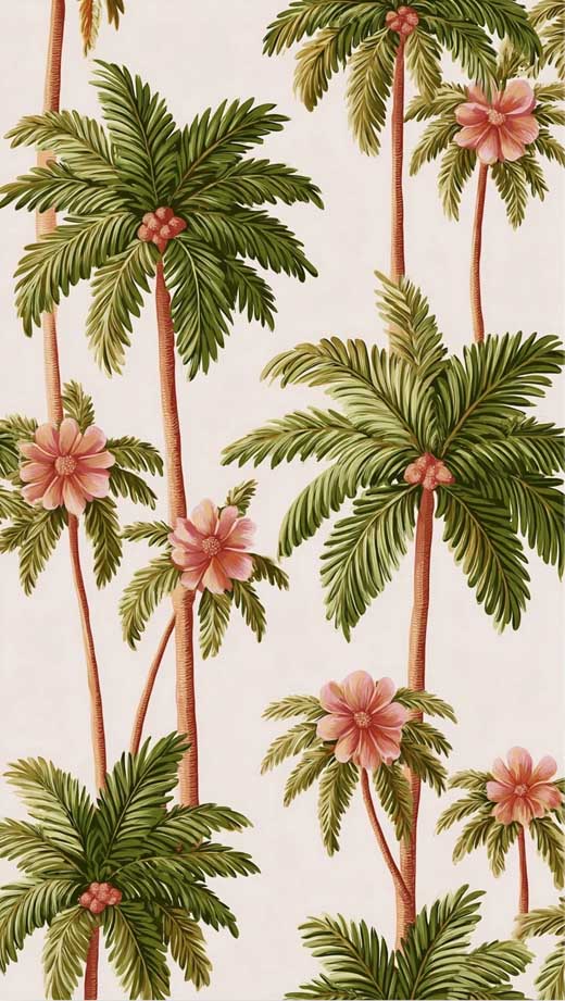 neutral trees boho wallpaper