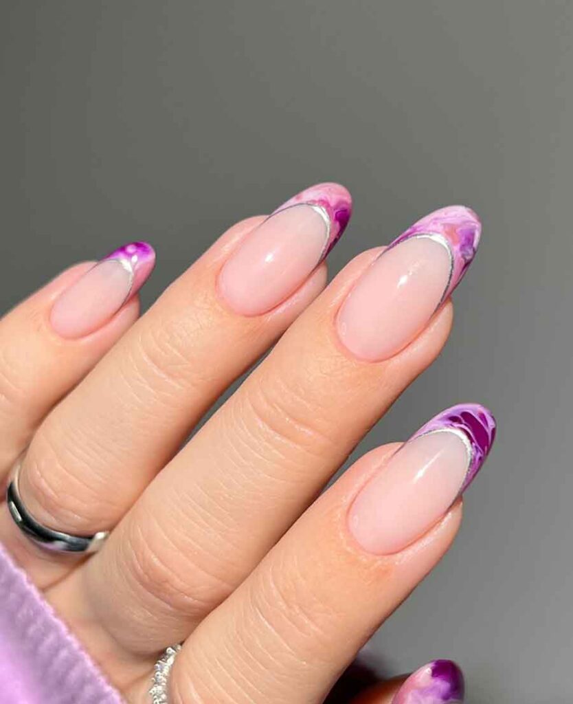 marble nail tips