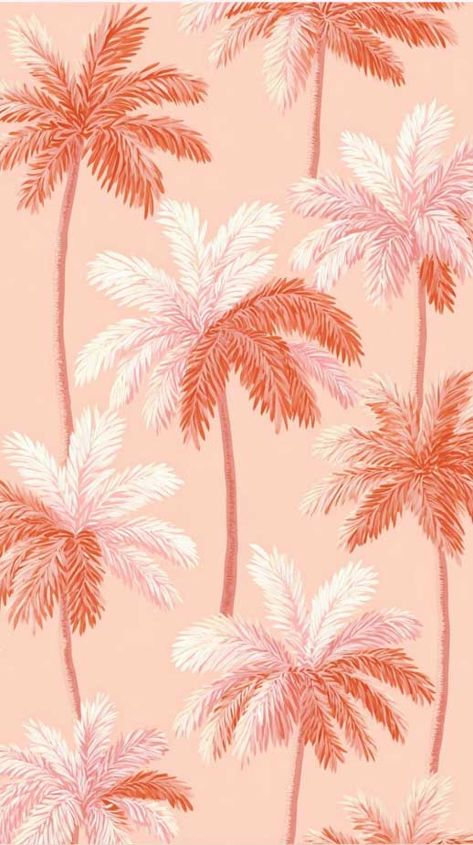 pink palm trees boho wallpapers