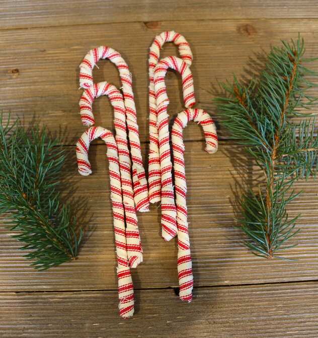 Rustic Candy Cane Christmas Ornaments