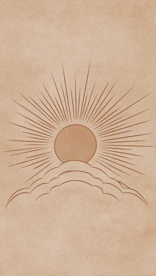 boho earthy summer sun wallpaper