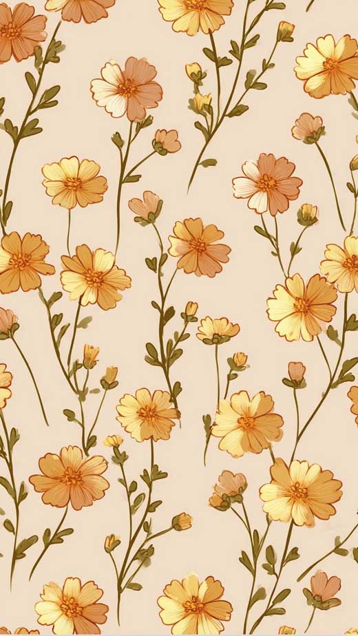 yellow flower aesthetic wallpaper