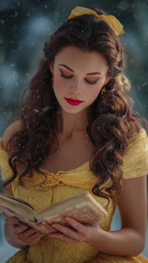 belle inspired aesthetic book Disney wallpaper