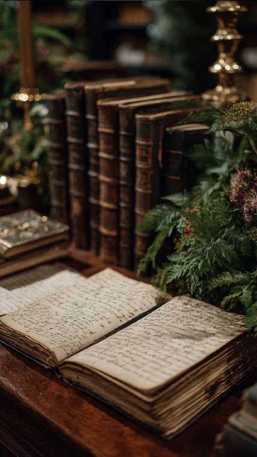 aesthetic academia book wallpaper