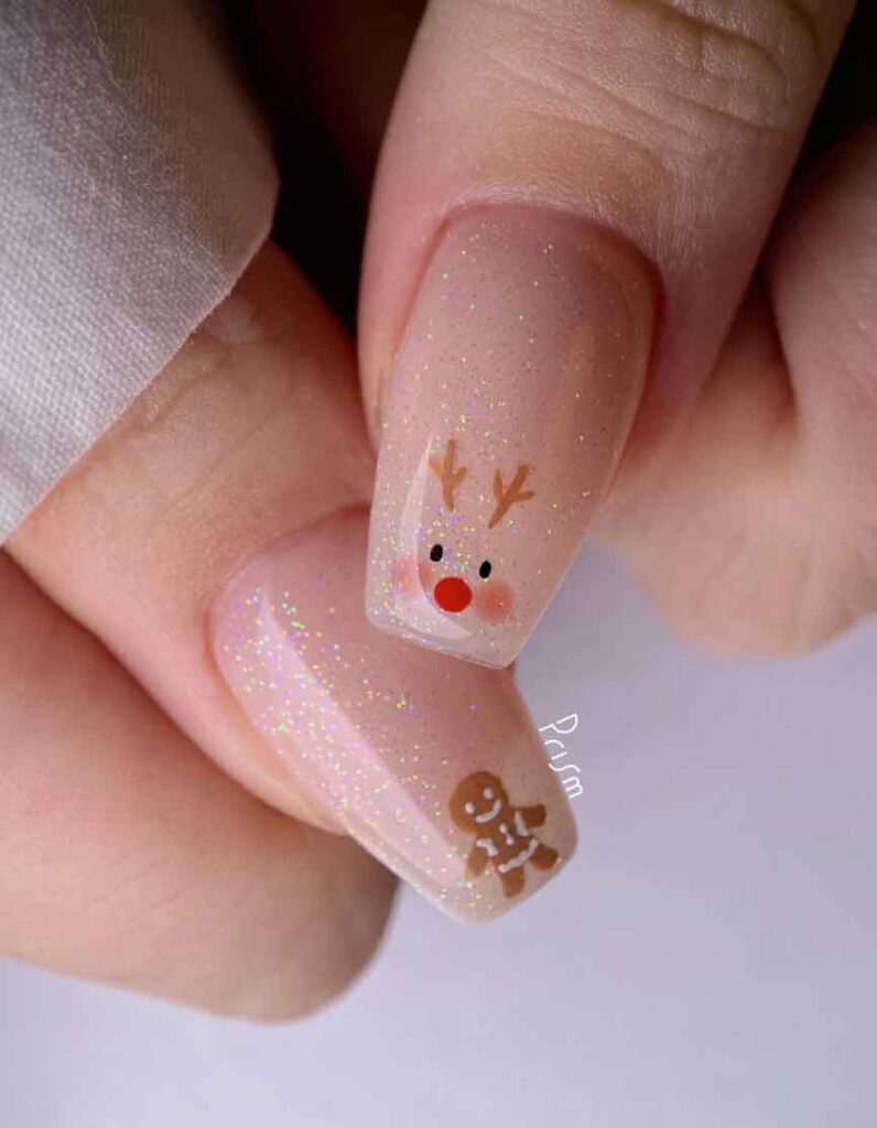 gingerbread cute nails