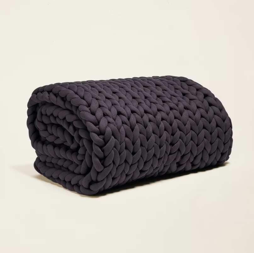 Chunky Knit Organic Weighted Blanket 