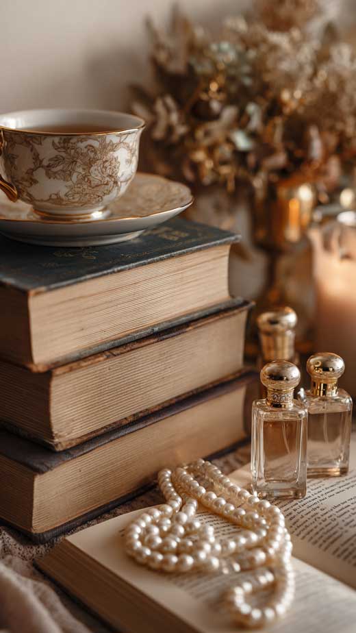 aesthetic books academia phone background