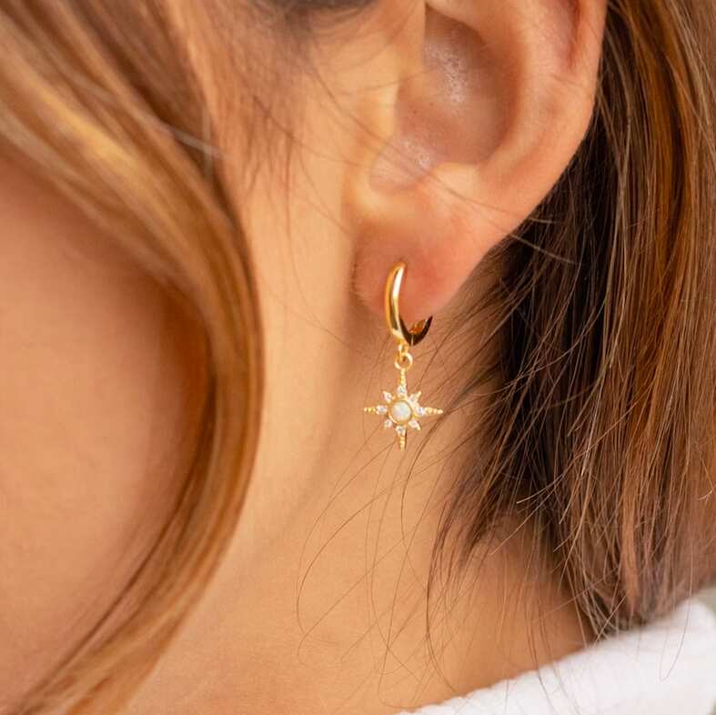 Starburst Huggie Earrings