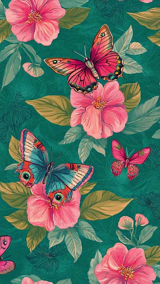 butterfly and flowers spring wallpaper