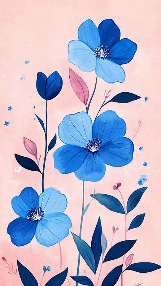 cute blue and pink aesthetic wallpaper