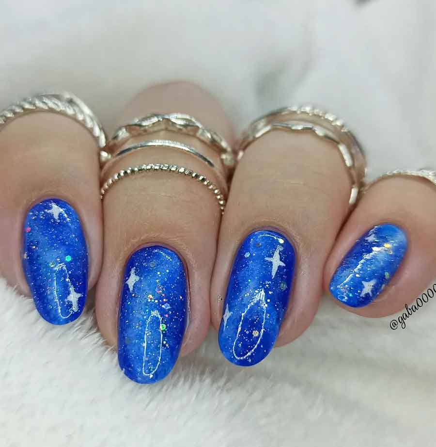 65+ Blue Nails With Designs + the Best Tutorials