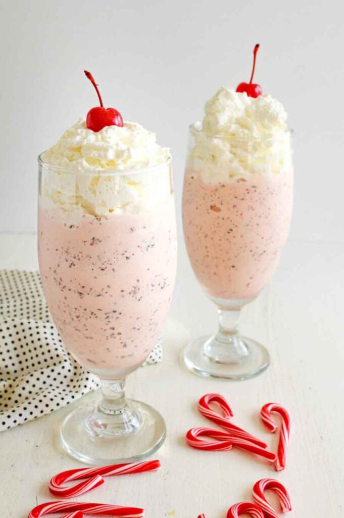 chick fill a peppermint aesthetic pink milkshake