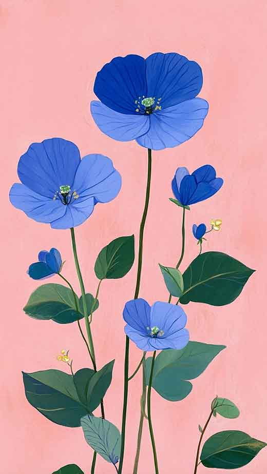 cute blue flower spring wallpaper