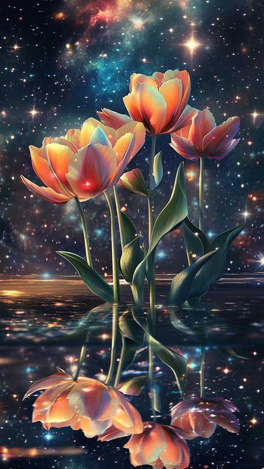 bright tulip spring wallpaper for iphone