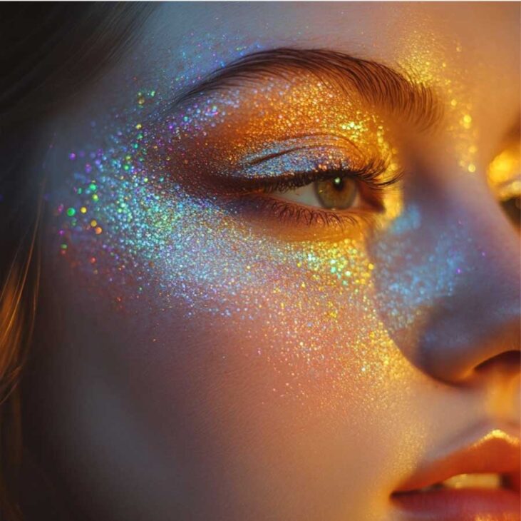 simple glittery fairy makeup