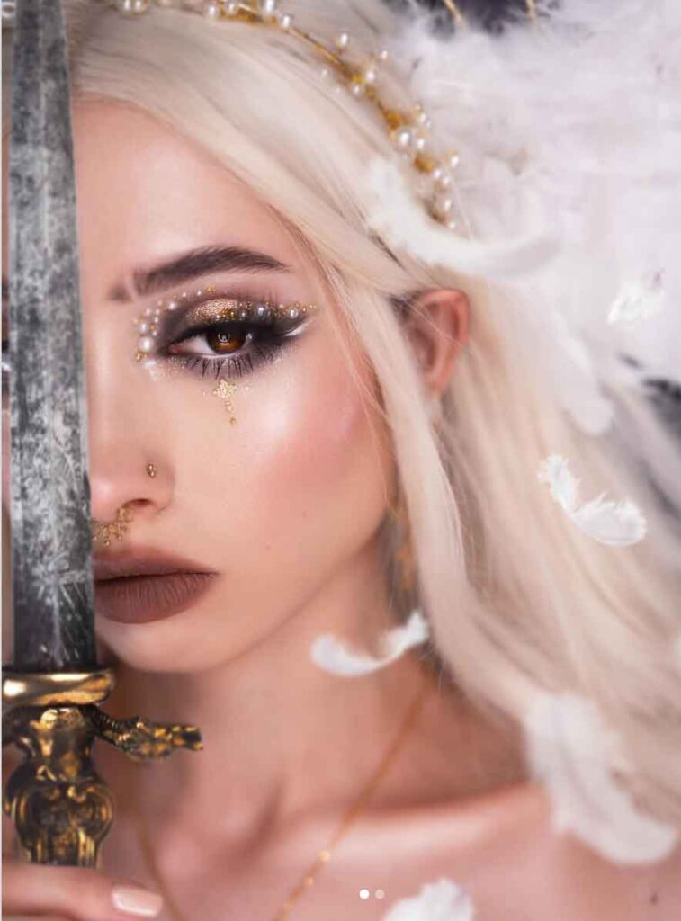 black and gold fairy queen makeup